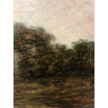 QUADRO OLIO TAVOLA G.B. Ciolina VEDUTA PAESAGGIO LACUSTRE MUCCHE Valle Vigezzo