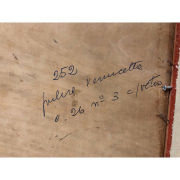 QUADRO OLIO TAVOLA G.B. Ciolina VEDUTA PAESAGGIO LACUSTRE MUCCHE Valle Vigezzo