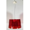 LAMPADARIO PEDRALI SOSPENSIONE L001S/BA ROSSO LAMPADA DESIGN METACRILIATO