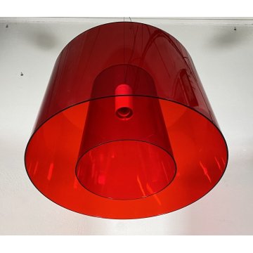 LAMPADARIO PEDRALI SOSPENSIONE L001S/BA ROSSO LAMPADA DESIGN METACRILIATO