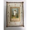 antico SANTINO MERLETTATO Holy card CANIVET Gesu Bambino RELIGIOSO JESUS CHRIST
