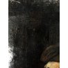 ANTICO QUADRO DIPINTO OLIO SCENA GENERE INTERNO MESTRIERE CALZOLAIO CIABATTINO