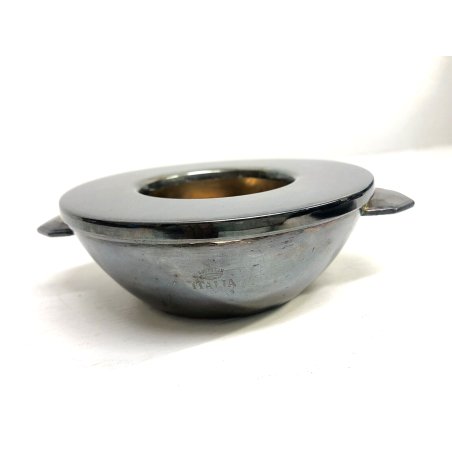 CIOTOLA SERVIZIO COPERCHIO FORATO MARCHIO Italia Broggi ALPACCA ARGENTATA DECO'