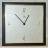 OROLOGIO PARETE Lorenz DESIGN VINTAGE anni 70 NERO ORO OLD WALL CLOCK Junghans