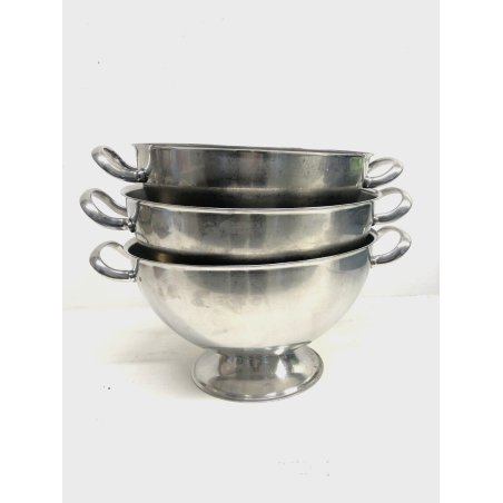 LOTTO 3 ZUPPIERE VINTAGE Alfra ALESSI ACCIAIO CAPACITA' 1 x cl 300  2 x cl 400