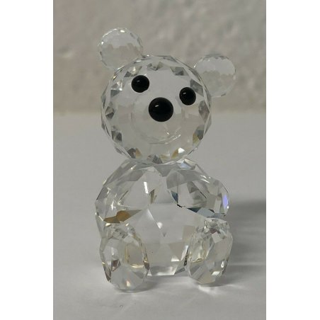 ORSETTO SWAROVSKI PICCOLA SCULTURA CRISTALLO FIGURA ARREDO CRYSTAL ORSO VETRO 