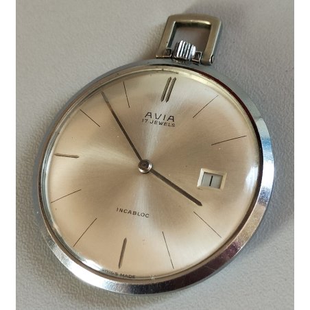 OROLOGIO TASCA Avia INCABLOC data EPOCA 900 vintage POCKET WATCH montre de poche