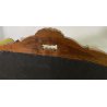ANTICO DIVANO A BARCA LUIGI FILIPPO 1800 STOFFA VERDE LEGNO NOCE SOFA EPOCA