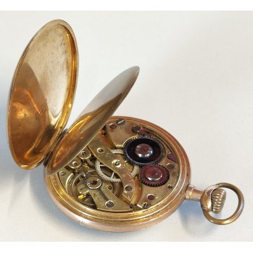 ANTICO OROLOGIO TASCA DORATO epoca 1900 taschino OLD Gold Filled POCKET WATCH