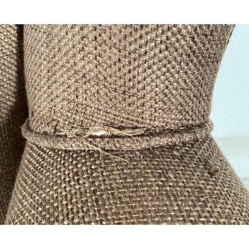 COPPIA POLTRONA ORECCHIE TOFFA MARRONE DEDIGN VINTAGE ARMCHAIR ANNI '50 LEGNO