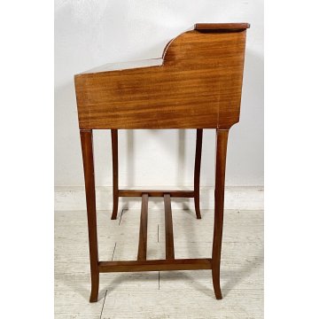 BANCO SCRIVANIA INTARSIATA LEGNO NOCE 1800 INGLESE TAPPARELLA SCRITTOIO RIBALTA