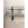 TAVOLINO CAFFE' DESIGN VETRO ACCIAIO FORMANOVA DI GIANNI MOSCATELLI TABLE GLASS 