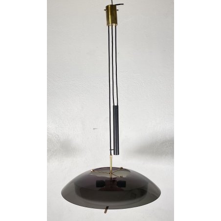 LAMPADARIO DESIGN SOFFITTO STILE GAETANO SCIOLARI STILNOVO ANNI 50 VINTAGE