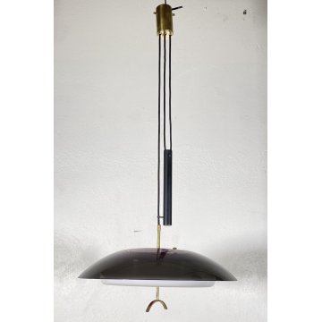 LAMPADARIO DESIGN SOFFITTO STILE GAETANO SCIOLARI STILNOVO ANNI 50 VINTAGE
