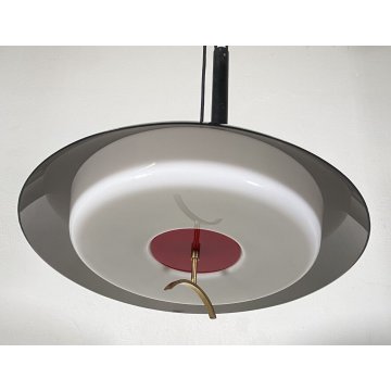 LAMPADARIO DESIGN SOFFITTO STILE GAETANO SCIOLARI STILNOVO ANNI 50 VINTAGE
