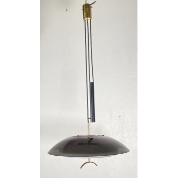 LAMPADARIO DESIGN SOFFITTO STILE GAETANO SCIOLARI STILNOVO ANNI 50 VINTAGE