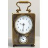ANTICA SVEGLIA da VIAGGIO epoca 900 argentata OROLOGIO SUONERIA old TRAVEL CLOCK