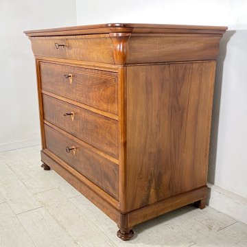 ANTICO COMO CASSETTONE 1800 CAPPUCCINO 4 CASSETTI INTARSIATO LEGNO NOCE EPOCA
