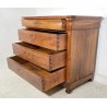 ANTICO COMO CASSETTONE 1800 CAPPUCCINO 4 CASSETTI INTARSIATO LEGNO NOCE EPOCA