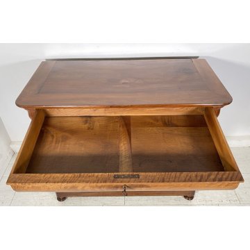ANTICO COMO CASSETTONE 1800 CAPPUCCINO 4 CASSETTI INTARSIATO LEGNO NOCE EPOCA
