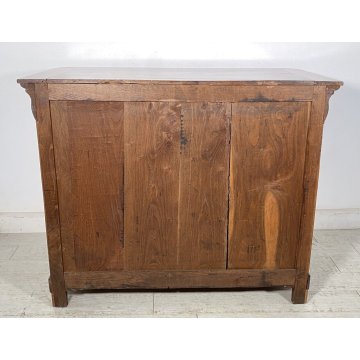 ANTICO COMO CASSETTONE 1800 CAPPUCCINO 4 CASSETTI INTARSIATO LEGNO NOCE EPOCA