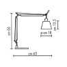 LAMPADA DA TAVOLO Artemide Tolomeo BASCULANTE PERGAMENA M. De Lucchi Fassina