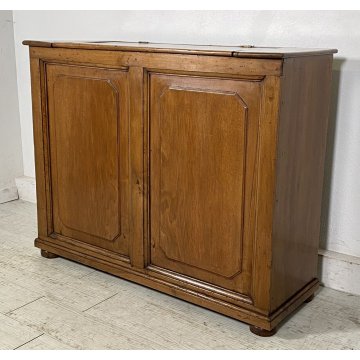ANTICA CREDENZA PORTA LEGNA NOCE LEGNAIA 1800 LEGNO CAMINO EPOCA RIBALTA SALOTTO