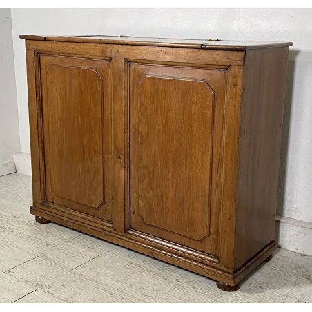 ANTICA CREDENZA PORTA LEGNA NOCE LEGNAIA 1800 LEGNO CAMINO EPOCA RIBALTA SALOTTO