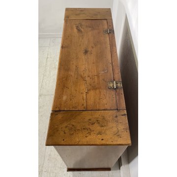 ANTICA CREDENZA PORTA LEGNA NOCE LEGNAIA 1800 LEGNO CAMINO EPOCA RIBALTA SALOTTO