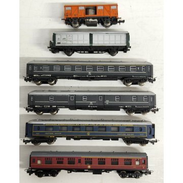 LOTTO 24p Fleischmann PICCOLO scala N Locomotiva 7025 binari DIORAMI vagoni Lima