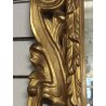ANTICO GRANDE SPECCHIO SPECCHIERA BAROCCA CORNICE LEGNO SCOLPITO DORATO 124x93cm