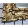ANTICO GRANDE SPECCHIO SPECCHIERA BAROCCA CORNICE LEGNO SCOLPITO DORATO 124x93cm
