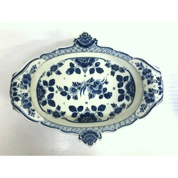 FRUTTIERA CENTROTAVOLA CERAMICA FRUIT BOWL Delft Blue Ram MADE IN HOLLAND EPOCA