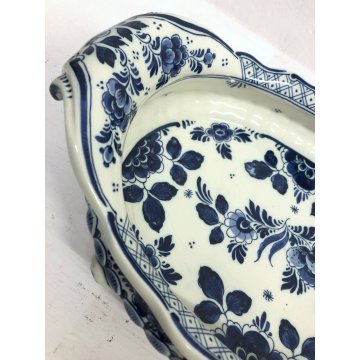 FRUTTIERA CENTROTAVOLA CERAMICA FRUIT BOWL Delft Blue Ram MADE IN HOLLAND EPOCA