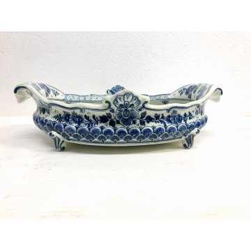 FRUTTIERA CENTROTAVOLA CERAMICA FRUIT BOWL Delft Blue Ram MADE IN HOLLAND EPOCA