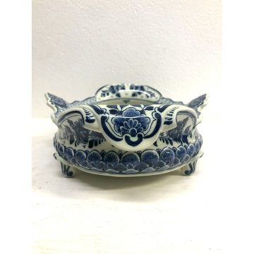 FRUTTIERA CENTROTAVOLA CERAMICA FRUIT BOWL Delft Blue Ram MADE IN HOLLAND EPOCA