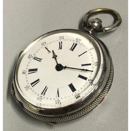 ANTICO OROLOGIO TASCA Geneve ARGENTO 800 epoca 1800 taschino OLD POCKET WATCH