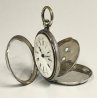 ANTICO OROLOGIO TASCA Geneve ARGENTO 800 epoca 1800 taschino OLD POCKET WATCH