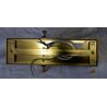 ITALAMP COPPIA 2 LAMPADA MURO APPLIQUE MURANO FIOCCO VETRO ORO BAROVIER LAMP OLD