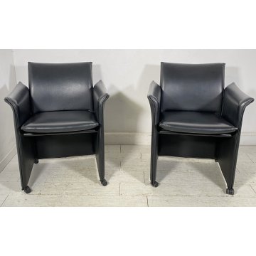 COPPIA POLTRONA DESIGN ATTR. CASSINA MODELLO BREAK 401 MARIO BELLINI ANNI 70/80