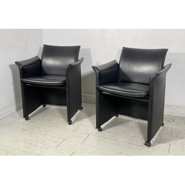 COPPIA POLTRONA DESIGN ATTR. CASSINA MODELLO BREAK 401 MARIO BELLINI ANNI 70/80