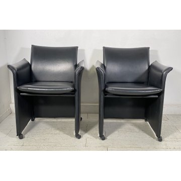 COPPIA POLTRONA DESIGN ATTR. CASSINA MODELLO BREAK 401 MARIO BELLINI ANNI 70/80