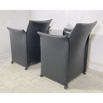 COPPIA POLTRONA DESIGN ATTR. CASSINA MODELLO BREAK 401 MARIO BELLINI ANNI 70/80
