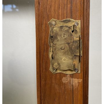 ANTICA CREDENZA VETRINA LEGNO QUERCIA ETAGERE PRIMI 1900 ESPOSITORE EPOCA VETRO