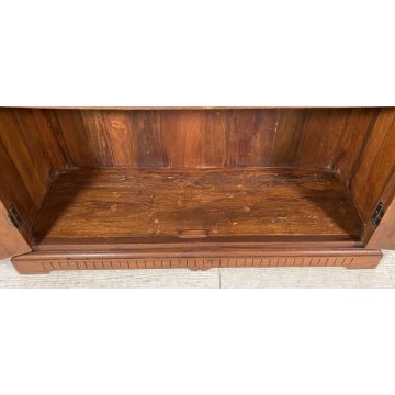 ANTICA CREDENZA VETRINA LEGNO QUERCIA ETAGERE PRIMI 1900 ESPOSITORE EPOCA VETRO