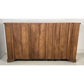 ANTICA CREDENZA VETRINA LEGNO QUERCIA ETAGERE PRIMI 1900 ESPOSITORE EPOCA VETRO