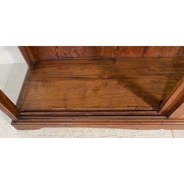 ANTICA CREDENZA VETRINA LEGNO QUERCIA ETAGERE PRIMI 1900 ESPOSITORE EPOCA VETRO