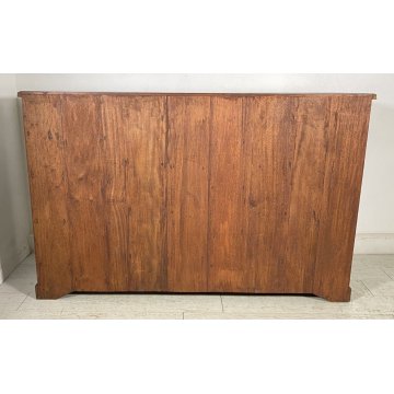 ANTICA CREDENZA VETRINA LEGNO QUERCIA ETAGERE PRIMI 1900 ESPOSITORE EPOCA VETRO