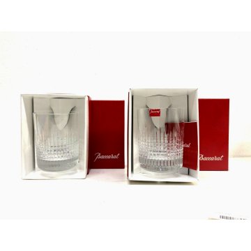 SET 2 BICCHIERI CRISTALLO Baccarat “Nancy Tumbler” HIGHBALL DA WHISKY 10,5 cm/h