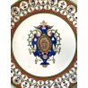 ANTICO PIATTO CERAMICA DA PARATA DECORATIVO PARETE CENTROTAVOLA STEMMA '800/'900
